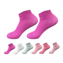 CALCETINES DE NIÑA COLOR LISO TALLA 6-9| 12 UNID