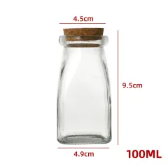 FRASCO VIDRIO TAPA CORCHO 100ML  | 144 UNID_OLD