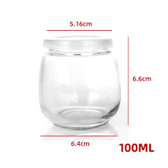 FRASCO DE VIDRIO CON TAPA PLASTICA TRANSPARENTE 100ML | 120 UNID