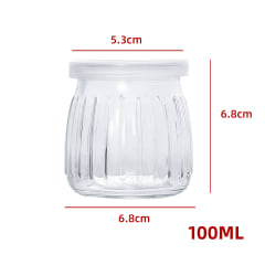 FRASCO DE VIDRIO CON TAPA DISEÑO LINEAS 100ML | 120 UNID