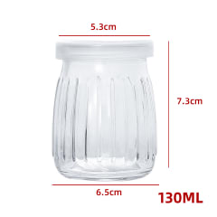 FRASCO DE VIDRIO DISEÑO LINEAS CON TAPA PLASTICA 130ML