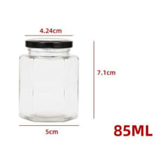 FRASCO DE VIDRIO CON TAPA PLASTICA 7X24.4X5CM | 12 UNID