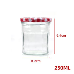 FRASCO DE VIDRIO CON TAPA ALUMINIO COLOR 250 ML