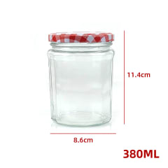 FRASCO DE VIDRIO CON TAPA ALUMINIO COLOR CAPACIDAD 380 ML
