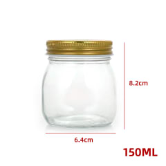 FRASCO DE MATERIAL VIDRIO CON TAPA ALUMINIO 150 ML