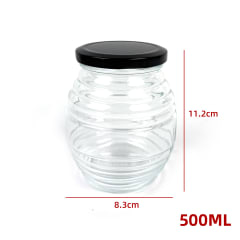 FRASCO DE VIDRIO CON TAPA ALUMINIO 500 ML | 90 UNID