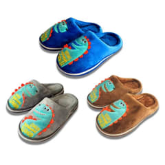 PANTUFLA DE NIÑO DINOSAURIO TALLA 30 A 35 | 78 UNID