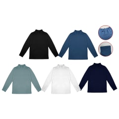 CAMISETA JUVENIL DE NIÑO CUELLO BEATLE BAMBU |12 UNID