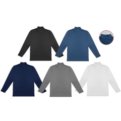 CAMISETA DE HOMBRE CUELLO BEATLE FIBRA DE  BAMBU | 12 UNID