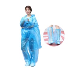 PONCHO IMPERMEABLE ADULTO UNISEX CON PROTECTOR PARA ZAPATOS TALLA UNICA| 24 UNID