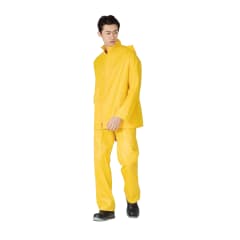 PONCHO IMPERMEABLES DE ADULTO CON PANTALON AMARILLO | 12 UNID