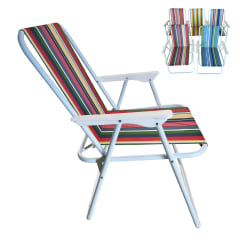 SILLA DE CAMPING DISEÑO DE RAYAS 51X46X75CM