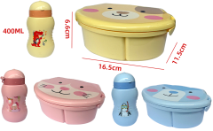 ENVASE LONCHERA CON BOTELLA DIVISION 6.6X16.5X11.5CM  400ML |6 UNID