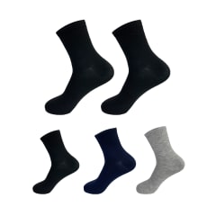 CALCETINES JUVENIL NIÑO CORTE MEDIO LISO PACK 3 | 12 UNID