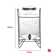 DISPENSADOR DE BEBIDAS DE VIDRIO 5L