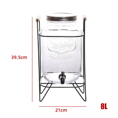 DISPENSADOR DE BEBIDAS DE VIDRIO 8L