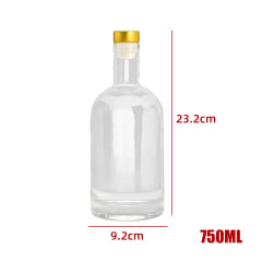 BOTELLA CON TAPA 750 ML