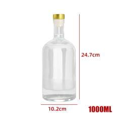 BOTELLA DE VIDRIO CON TAPA 1000 ML