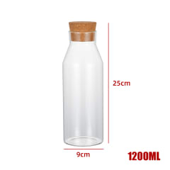 BOTELLA CON TAPA CORCHO 90*250