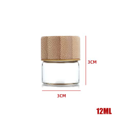 BOTELLA DE VIDRIO CON TAPA DE BAMBÚ 3X3CM