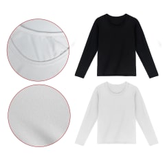 CAMISETA DE MUJER BAMBU BLANCO Y NEGRO TALLAS GRANDE 3XL