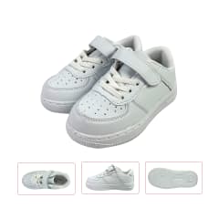 ZAPATILLA BLANCA ESCOLAR CON VELCRO 25-30