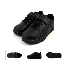 ZAPATILLA NEGRA ESCOLAR CON VELCRO 25-30