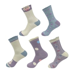 CALCETINES DE MUJER CORTE MEDIO DISEÑO SURTIDO ALGODÓN | 12 UNID