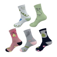 CALCETINES DE MUJER DISEÑOS SURTIDOS TOALLA  | 12 UNID