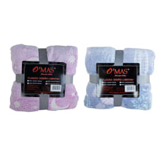 FRAZADA DISEÑO LUMINOSA COLORES SURTIDOS 180X200CM | 12 UNID