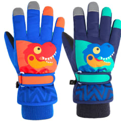 GUANTES JUVENILES PARA LA NIEVE Y EL FRIO ESTAMPADO | 12 UNID