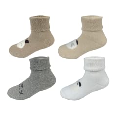 CALCETINES DE BEBE NIÑO ESTAMPADO ANIMALES ALGODÓN TALLA 18-24 MESES | 12 UNID