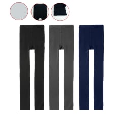 CALZA PANTY DE MUJER STRECH POLAR GRIS/NEGRO/AZUL TALLA UNICA | 12 UNID