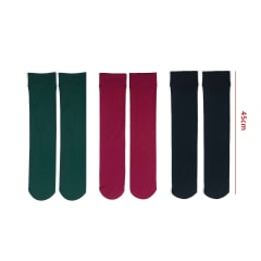 CALCETINES DE MUJER STRECH LISO CON POLAR 45CM | 12 UNID