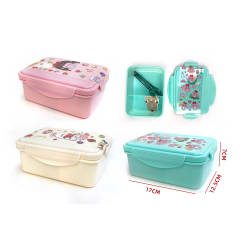 CAJA LONCHERA CON CUBIERTO  17X12.5X7CM