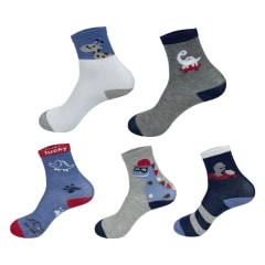 CALCETIN NIÑO MEDIA CAÑA DINOSAURIO 6-9 AÑOS DISEÑOS Y COLORES