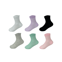 CALCETIN NIÑA MEDIA CAÑA ROMBOS 6-9 AÑOS