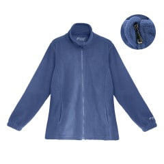 POLERON DE MUJER CON POLAR AZUL UNIFORME CLINICO