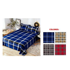 SET DE SABANAS MATERIAL POLAR DISEÑO 180x220CM Y UNO  FUNDA ALMOHADA POLAR 50X70CM