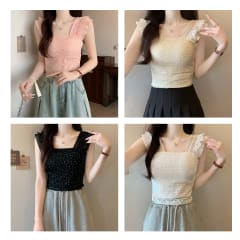 PETO ENCAJE CON RELLENO TALLA UNICA COLOR BLANCO Y NEGRO