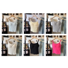 PETO ACANALADO CON RELLENO TALLA UNICA - COLORES SURTIDOS