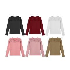 CAMISETA BAMBU MANGA ENCAJES M-L/L-XXL