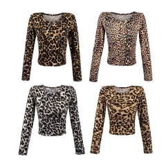 CAMISETA BAMBU MANGA LEOPARDO M-L/L-XXL | VENTA POR DOCENA