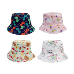 SOMBRERO TIPO PESCADOR INFANTIL 54CM CON DISEÑOS Y COLORES SURTIDOS