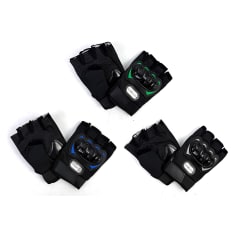 GUANTES DE PROTECCION PARA MOTO 16.5CM EN COLORES NEGRO