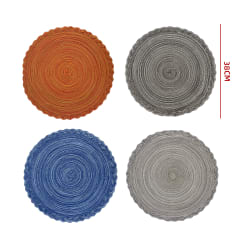 MANTEL INDIVIDUAL REDONDO 38CM COLORES SURTIDOS
