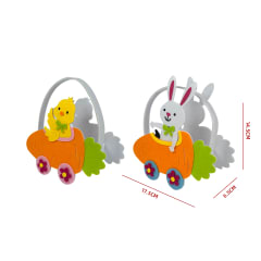 CANASTA TEXTIL HUEVOS DE PASCUA AUTO ZANAHORIA