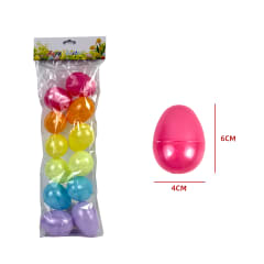 HUEVOS PARA RELLENAR DE COLORES 12PCS 6X4CM