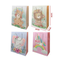 BOLSA DE REGALO INFANTIL ANIMALES  32X26X12CM