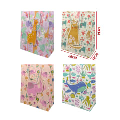 BOLSAS DE REGALO ANIMALES 3D 32X26X12CM